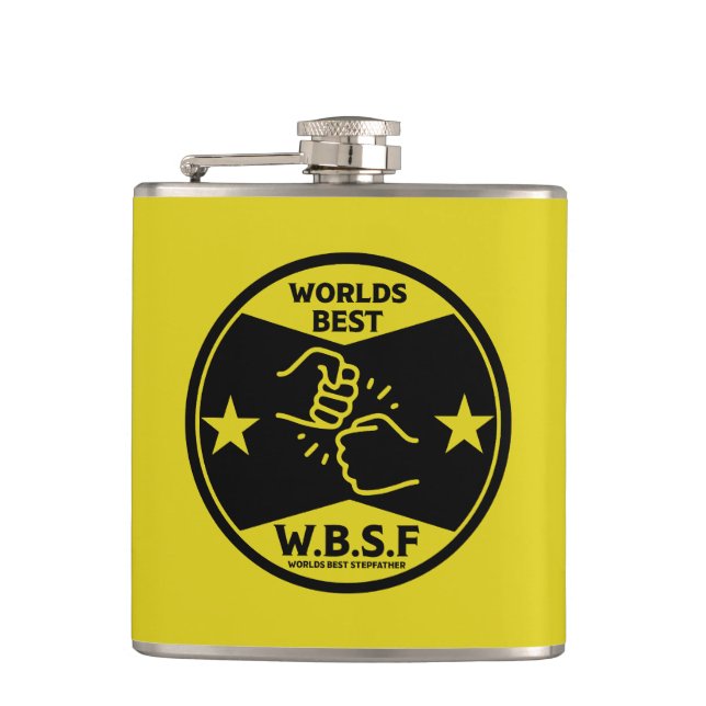 WORLDS BEST STEPFATHER FLASK (Front)