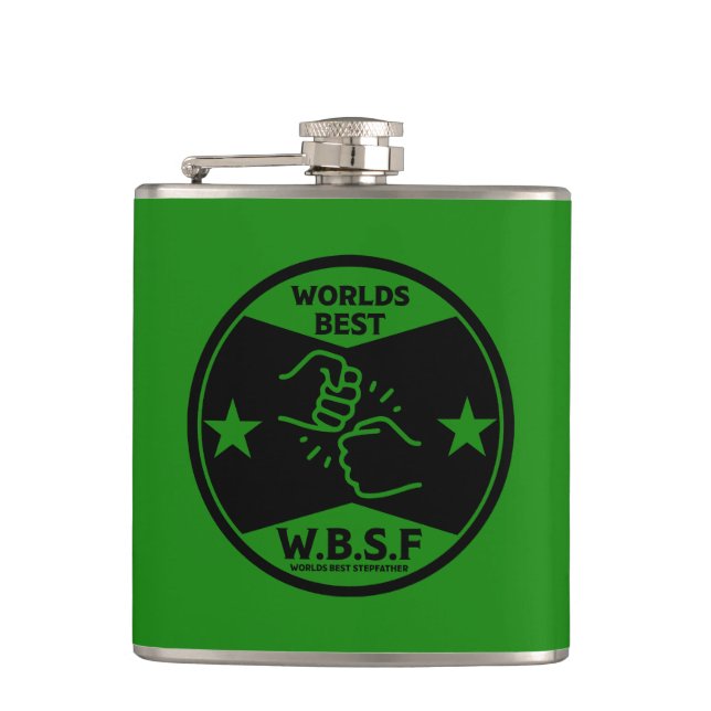 WORLDS BEST STEPFATHER FLASK (Front)