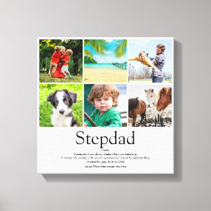 World's Best Stepfather Stepdad Definition 6 Photo Canvas Print
