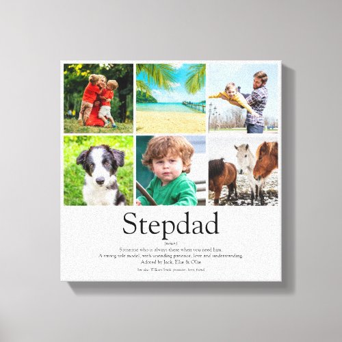 Worlds Best Stepfather Stepdad Definition 6 Photo Canvas Print