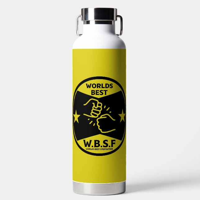 WORLDS BEST STEPFATHER WATER BOTTLE (Front)