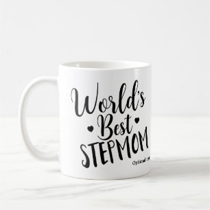 WORLD'S BEST STEPMOM Birthday Personalized Custom Coffee Mug