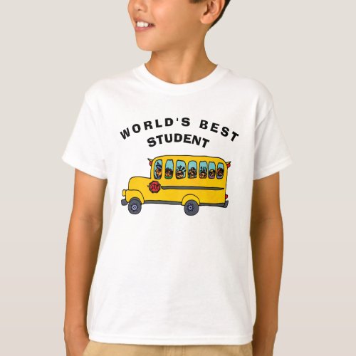 Worlds Best Student School Bus T_Shirt
