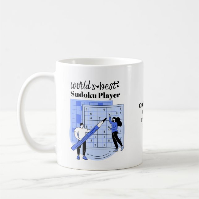 World's Best Sudoku Player Personalized  Mug (Left)