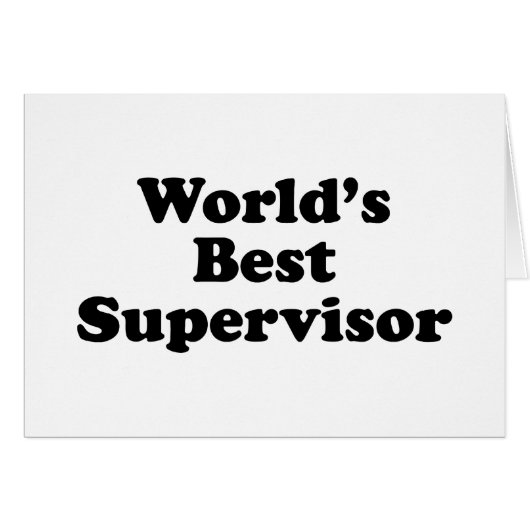 World's Best Supervisor Cards (Front Horizontal)