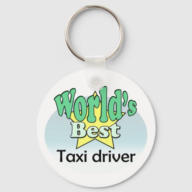 World's Best Taxi Driver - Appreciation Keychain (Front)