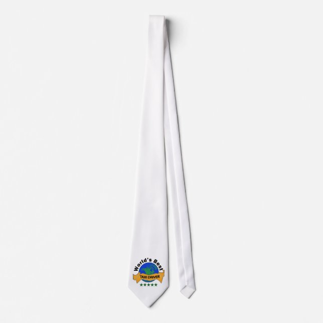 World's Best Taxi Driver Neck Tie (Front)