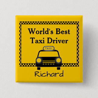 Worlds Best Taxi Driver Personalized Button