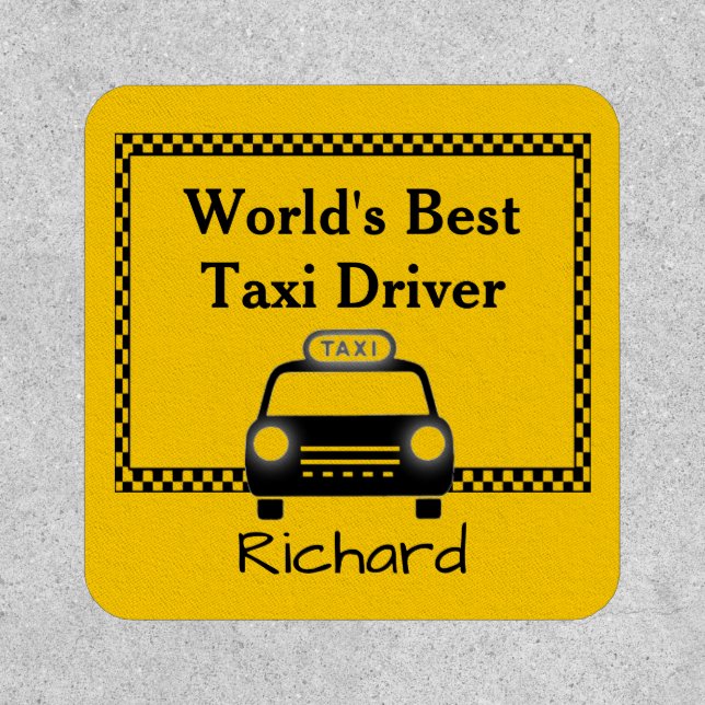 Worlds Best Taxi Driver Personalized   Patch (Front)