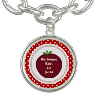 Worlds Best Teacher Bracelet