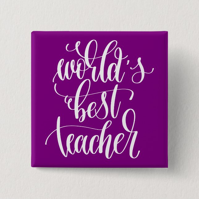 World's Best Teacher Button (Front)