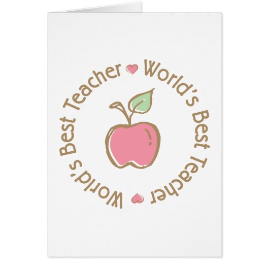 Worlds Best Teacher Cards (Front)