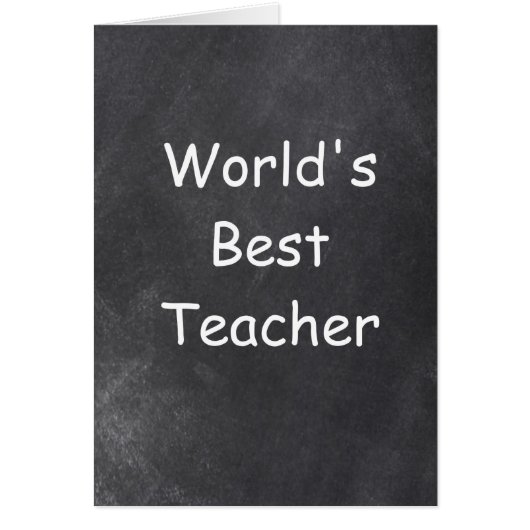 World's Best Teacher Chalkboard Design (Front)