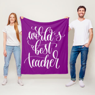 World's Best Teacher Fleece Blanket