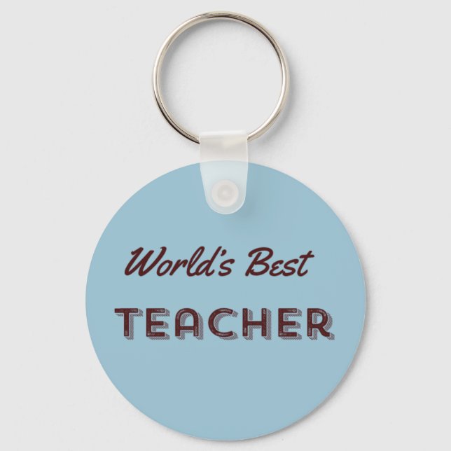 World's Best Teacher Keychain (Front)