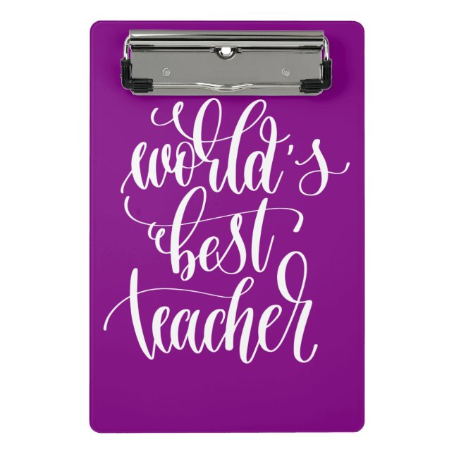 World's Best Teacher Mini Clipboard (Front)