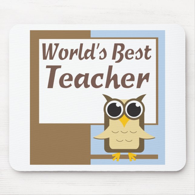 Worlds Best Teacher Mouse Pad (Front)