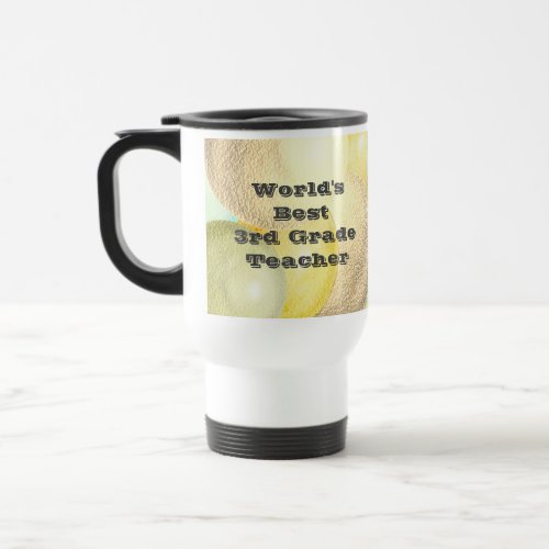 Worlds Best Teacher Pastel School Appreciation Travel Mug