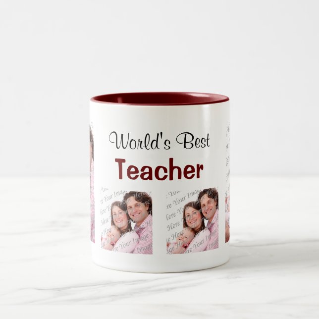 World's Best Teacher Photo Mug PInk (Center)