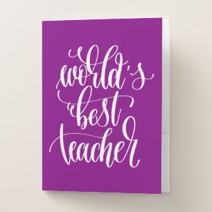 World's Best Teacher Pocket Folder