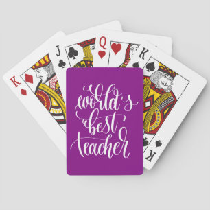 World's Best Teacher Poker Cards