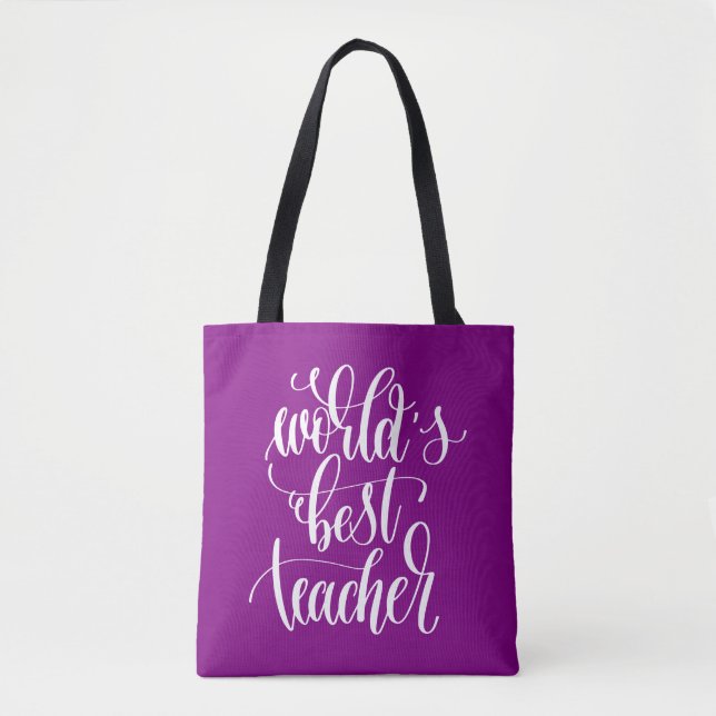 World's Best Teacher Tote Bag (Front)