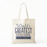 World's Best Teacher Tote Bag Gift World's Best Teacher Tote Bag Gift