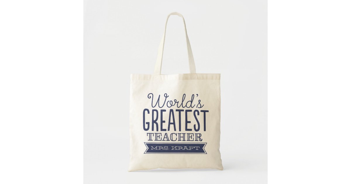 World's Best Teacher Tote Bag Gift | Zazzle
