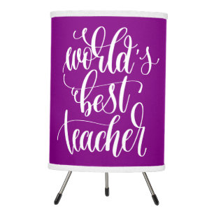World's Best Teacher Tripod Lamp