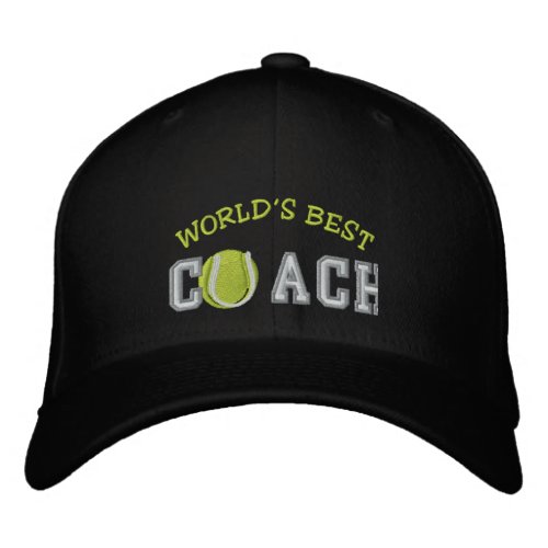 Worlds Best Tennis Coach Embroidered Baseball Hat