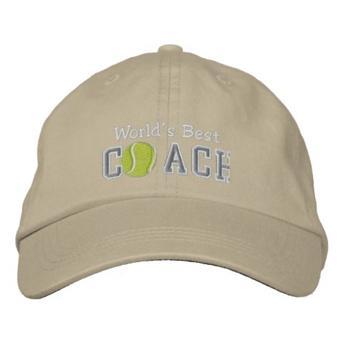 Worlds Best Tennis Coach Embroidered Baseball Hat