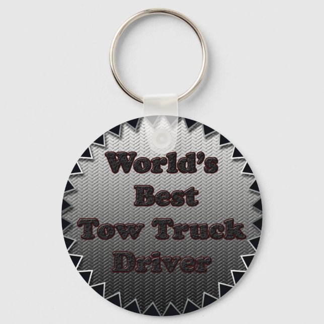 World's Best Tow Truck Driver Keychain (Front)