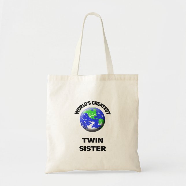 World's Best Twin Sister Tote Bag (Front)
