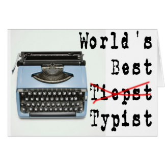 World's Best Typist Cards