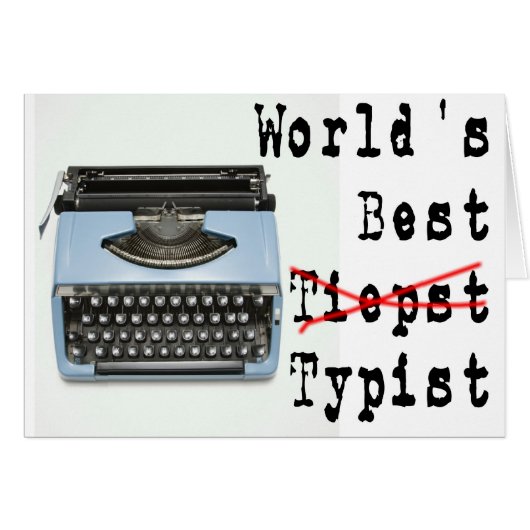 World's Best Typist Cards (Front Horizontal)