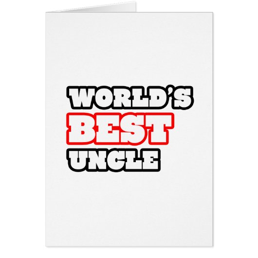 World's Best Uncle Cards (Front)