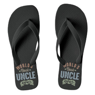 Worlds Best Uncle Flip Flops