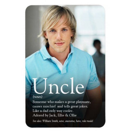 Worlds Best Uncle Funcle Definition Photo Magnet