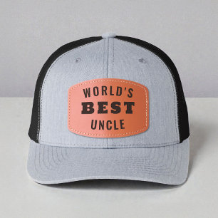 World's Best Uncle Leather Patch Hat
