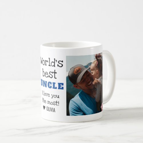 Worlds Best Uncle Love You The Most 2 Photo    Coffee Mug