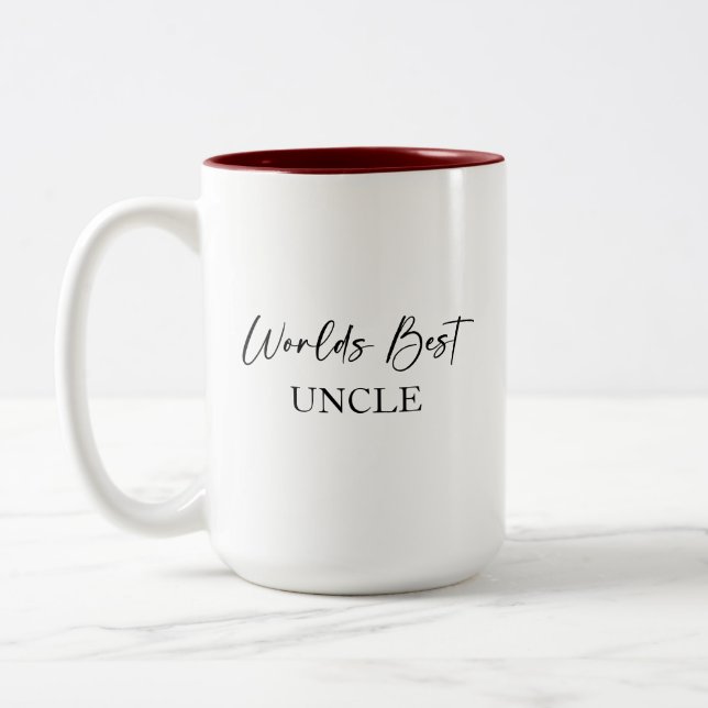 World's Best Uncle & Most Loved Personalized Mug (Left)