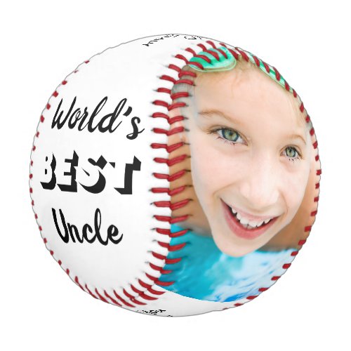 Worlds Best Uncle Personalized Photos Baseball