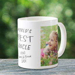 World&#39;s Best Uncle Personalized Photos Coffee Mug