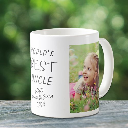 Worlds Best Uncle Personalized Photos Coffee Mug