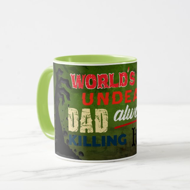 World's Best UnDead Dad Mug (Front Left)