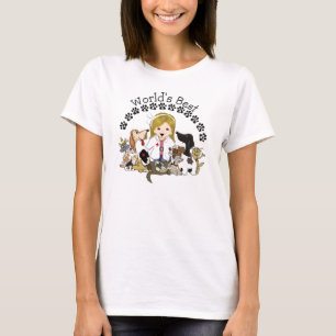 World's Best Veterinarian - Female Blond Hair T-Shirt