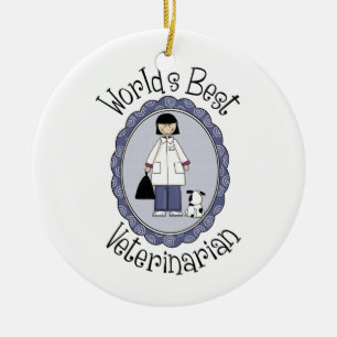 World's Best Veterinarian - Female Ceramic Ornament