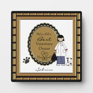 World's Best Veterinarian Lady Plaque