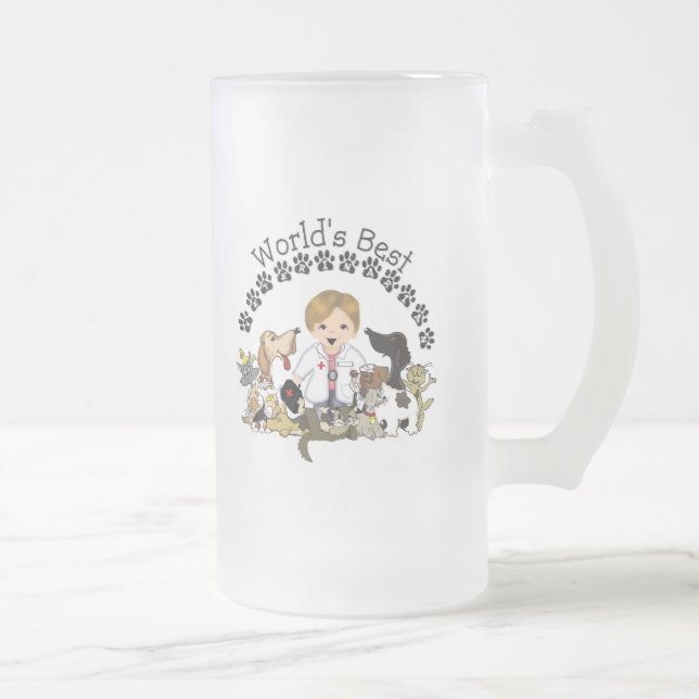 World's Best Veterinarian Mug - Male Blond Hair (Right)