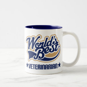 Worlds Best Veterinarian Two-Tone Coffee Mug